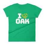 I LOVE CYCLING OAKLAND - Women's short sleeve t-shirt