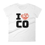 I LOVE CYCLING COLOMBIA - Women's short sleeve t-shirt