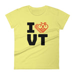 I LOVE CYCLING VERMONT - Women's short sleeve t-shirt
