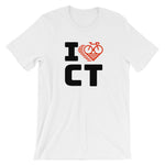 I LOVE CYCLING CONNECTICUT - Short-Sleeve Unisex T-Shirt