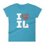 I LOVE CYCLING ILLINOIS - Women's short sleeve t-shirt