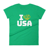 I LOVE CYCLING USA - Women's short sleeve t-shirt