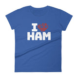 I LOVE CYCLING HAMBURG - Women's short sleeve t-shirt