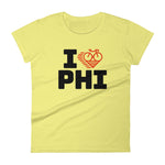 I LOVE CYCLING PHILADELPHIA - Women's short sleeve t-shirt