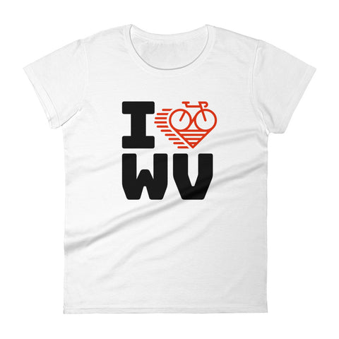 I LOVE CYCLING WEST VIRGINIA - Women's short sleeve t-shirt