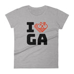 I LOVE CYCLING GEORGIA - Women's short sleeve t-shirt