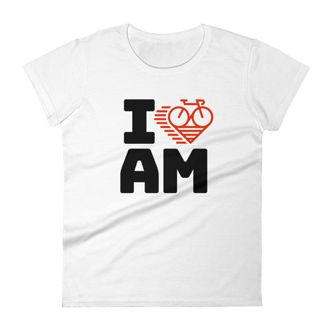 I LOVE CYCLING AMSTERDAM - Women's short sleeve t-shirt