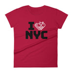 I LOVE CYCLING NEW YORK CITY - Women's short sleeve t-shirt