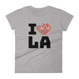 I LOVE CYCLING LOS ANGELES - Women's short sleeve t-shirt