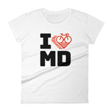 I LOVE CYCLING MARYLAND - Women's short sleeve t-shirt