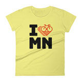 I LOVE CYCLING MINNESOTA - Women's short sleeve t-shirt
