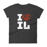 I LOVE CYCLING ILLINOIS - Women's short sleeve t-shirt