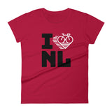 I LOVE CYCLING NEWFOUNDLAND AND LABRADOR - Women's short sleeve t-shirt