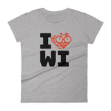 I LOVE CYCLING WISCONSIN - Women's short sleeve t-shirt