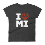 I LOVE CYCLING MICHIGAN - Women's short sleeve t-shirt