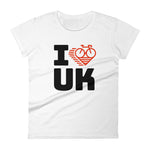 I LOVE CYCLING THE UNITED KINGDOM - Women's short sleeve t-shirt