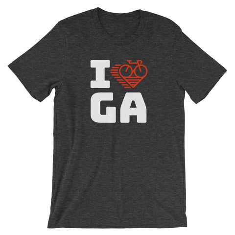 I LOVE CYCLING GEORGIA - Short-Sleeve Unisex T-Shirt