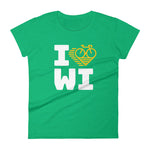 I LOVE CYCLING WISCONSIN - Women's short sleeve t-shirt