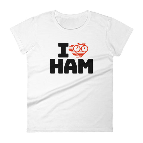 I LOVE CYCLING HAMBURG - Women's short sleeve t-shirt