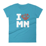 I LOVE CYCLING MINNESOTA - Women's short sleeve t-shirt