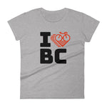 I LOVE CYCLING BRITISH COLUMBIA - Women's short sleeve t-shirt