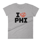 I LOVE CYCLING PHILADELPHIA - Women's short sleeve t-shirt