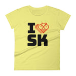 I LOVE CYCLING SASKATCHEWAN - Women's short sleeve t-shirt