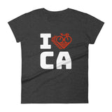 I LOVE CYCLING CALIFORNIA - Women's short sleeve t-shirt