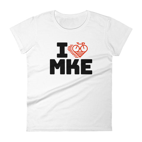 I LOVE CYCLING MILWAUKEE - Women's short sleeve t-shirt