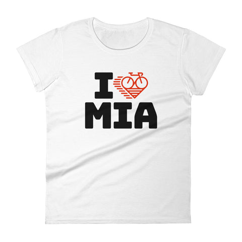 I LOVE CYCLING MIAMI - Women's short sleeve t-shirt