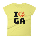I LOVE CYCLING GEORGIA - Women's short sleeve t-shirt