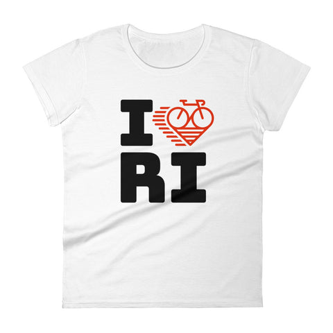 I LOVE CYCLING RHODE ISLAND - Women's short sleeve t-shirt